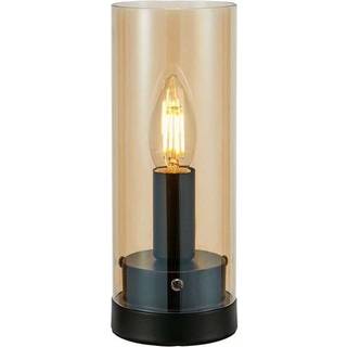 Markslöjd Post bordlampe, sort/amber - Ø9 x 23 cm