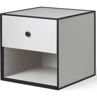 Audo Copenhagen Frame 35 Sengebord Med 1 Skuffe t - Sengebord Melamin Lysegrå - 71073-001833