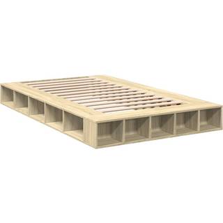 sengestel 135x190 cm konstrueret træ sonoma-eg