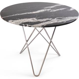 Ox Denmarq O Dining Table Ø100 Cm Steel Frame/black Marble - Spisebord & Barbord Marmor Sort - OX30401-24-2