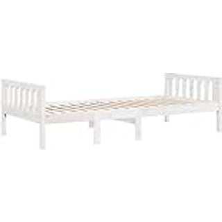 Juniorseng Uden Madras Massivt Fyrretræ - Hvid / 80 x 200 cm