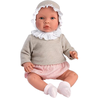 Así Leonora babydukke 46 cm - Rosa mamelukker og beige bluse