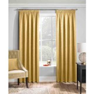 Enhanced Living Enhanced Living Yellow Matrix Ready Made Blackout Pencil Pleat Curtains