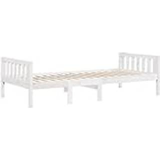 Juniorseng Uden Madras Massivt Fyrretræ - Hvid / 90 x 200 cm