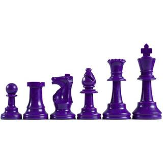 Vi spil farver lyse plastik staunton turnering skak stykker med 3,75 tommer. Konge - halv skak sæt skakstykker kun lilla