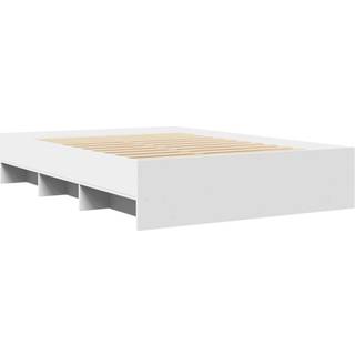 Sengeramme Uden Madras Konstrueret Træ Brunt Eg - Hvid / 135 x 190 cm