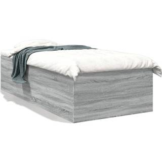 sengeramme 75x190 cm konstrueret træ grå sonoma-eg