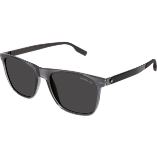 Montblanc Mand MB0248S 004 Solbriller Acetat Grå Grå Firkantet Normal