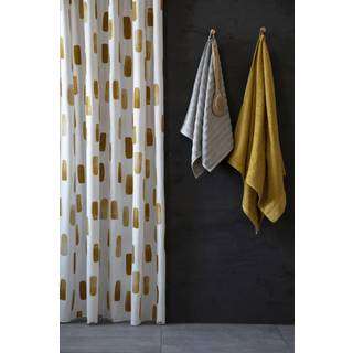 Compliments badeforhæng raw spot m. rynkebånd mustard 165x200cm