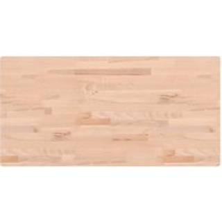 Bordplade 80X40X1,5 Cm Rektangulær Massivt Bøgetræ - Naturfarvet / 100 x 50 x 4 cm