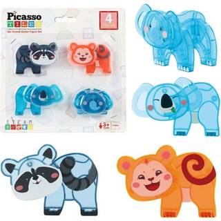 Picassotiles magnet fliser dyrevenner actionfigur leger mix eller match figurdyr dyreliv karakter leget?j stam l?ring konstruktion bygning magnet