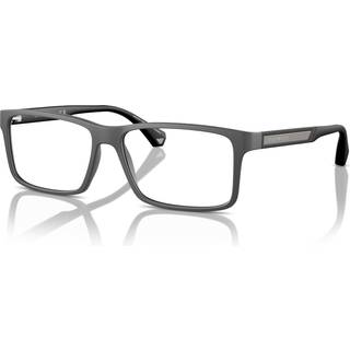 Emporio Armani Mand EA3038 5126 Optiske stel Kig Grå Transparent Firkantet Normal