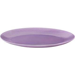 Lyngby Porcelæn Rhombe Color Ovalt Serveringsfad Lilla