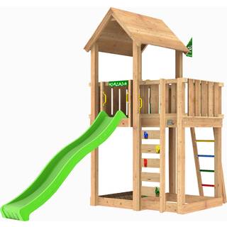 Jungle Gym Mansion Legetårn med Grøn Rutsjebane