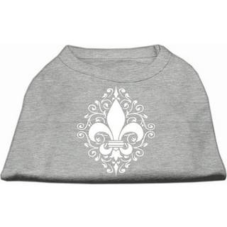 Henna Fleur de Lis Screen Print Shirt Grey LG