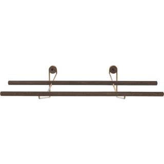 We Do Wood Shoe Rack Skoreol Smoked Oak/Brass Small