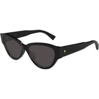 Bottega Veneta Kvinde Bottega Veneta BV1319S 001 Solbriller Acetat Sort Grå Cat Eye