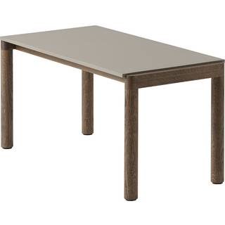 Muuto Couple Coffee Table 40X84 I Plain - Lyseblå/Eg Taupe/Dark Oiled Oak