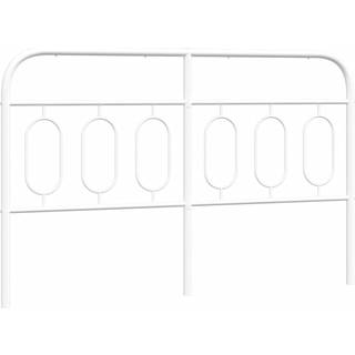 sengegavl 137 cm metal hvid