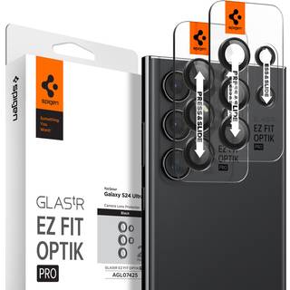 Spigen Glass tR EZ Fit Optik Pro 2 Pack - black - Samsung Galaxy S24 Ultra