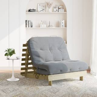 Futon Med Madras Massivt Douglasgran - Naturlig imprægnering / 100 x 206 x 11 cm