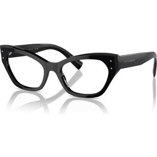 Dolce & Gabbana Kvinde DG3385 501 Optiske stel Acetat Sort Transparent Cat Eye Normal