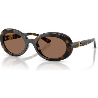 Dolce & Gabbana Børn DX6007U 502/73 Solbriller Injiceret Skildpadde Brun Rund Normal