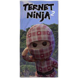 Ternet Ninja 2 håndklæde - 70x140 cm - 100% bomuld - Blødt badehåndklæde med Ternet Ninja 2
