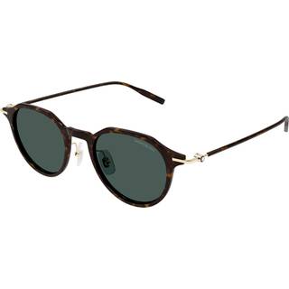 Montblanc Mand MB0355S 002 Solbriller Injiceret Havana Grøn Rund