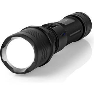Nedis genopladlig LED lommelygte - 1000 lm - Sort