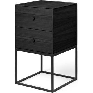 Audo Copenhagen Frame 35 Sidebord Med 2 Skuffer - Sidebord & Aflastningsbord Askefinér Sortbejdset Ask - 71074-001574