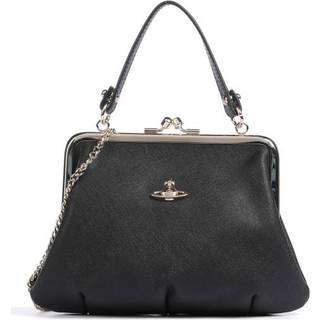 Vivienne Westwood Granny Saffiano Frame Crossover taske sort
