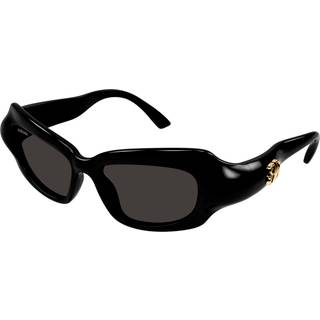 Balenciaga Kvinde BB0354S 001 Solbriller Bio-injekt Sort Grå Firkantet