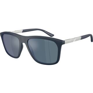 Emporio Armani Mand EA4237 618925 Solbriller Injiceret Blå Blu Firkantet Normal