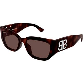 Balenciaga Kvinde BB0361SK 002 Solbriller Acetat Havana Brun Cat Eye