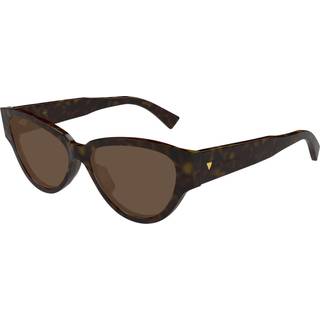 Bottega Veneta Kvinde BV1319S 002 Solbriller Acetat Havana Brun Cat Eye