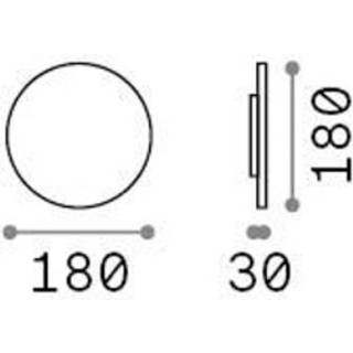 Ideal Lux udendørs væglampe Punto sort Ø 18 cm, metal