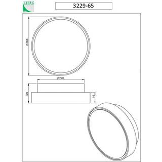 Hatton væglampe, Ø 30 cm, 2 x E27, hvid, IP65