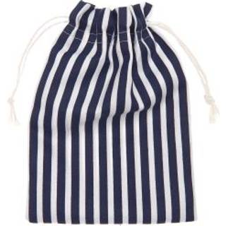 Baumwollbeutel blau-weiß gestreift 15x20cm