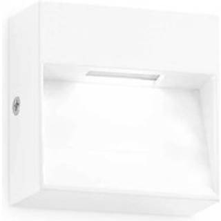 Ideal Lux udendørs væglampe Dedra, hvid, 10 x 10 cm