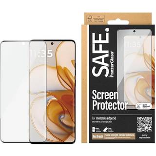 Motorola Edge 50 - SAFE by PanzerGlass Ultra-Wide Fit Skærmbeskyttelsesglas - Gennemsigtig/Sort Kant
