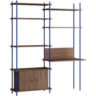 Moebe Reolsystem s.200.2.E - Smoked-Oak/Deep-Blue
