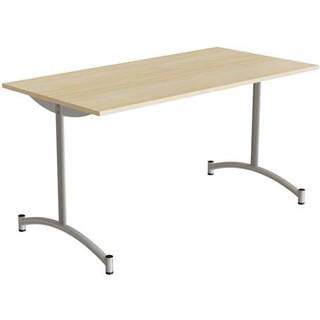 Bord Zeb 231, 1400x700 mm Højde 720 mm, Lydabsorberende birk laminat, Alu stel