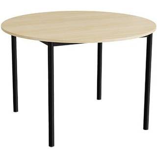 Bord Combi 206, Ø1200 mm, højde 800 mm, lydabsorberende birkelaminat på sort stel
