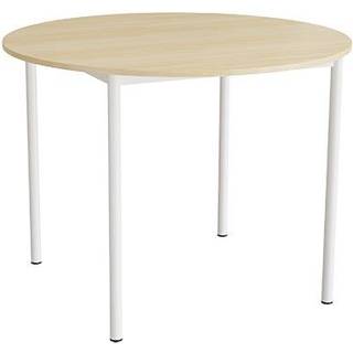 Bord Combi 206, Ø1200 mm, højde 900 mm, birk laminat på hvidt stel