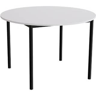 Bord Combi 206, Ø1200 mm, højde 800 mm, lydabsorberende grå laminat på sort stel