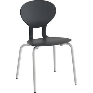 Stol Rocka 3071S Sort/Alugrå RAL 9006, siddehøjde 370mm