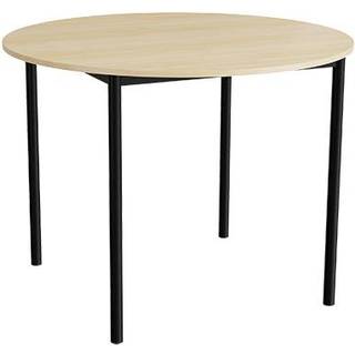 Bord Combi 206, Ø1200 mm, højde 900 mm, lydabsorberende birkelaminat på sort stel