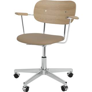 Audo Copenhagen Co Task Seat Upholstered Armchair - Natural Oak & Stone