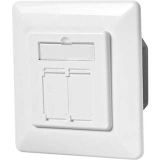Nedis Netværksvægboks | In-wall | 2-Port port(s) | CAT6 | Lige | Hun | Guldplateret | PVC | Hvid | Box